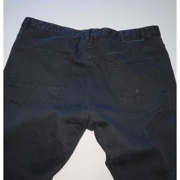 Smoke‎ Rise Jeans Mens Size 42 x 32 Denim Black Distressed Moto Grunge Straight - Picture 9 of 9